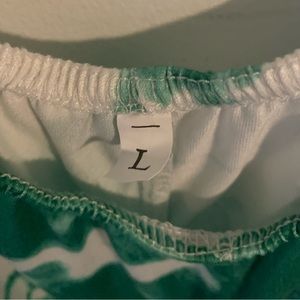 Green tie-dye jumpsuit, L